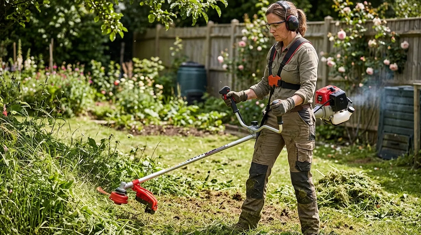 Roçadeira Toyama para uso em terrenos e jardins maiores