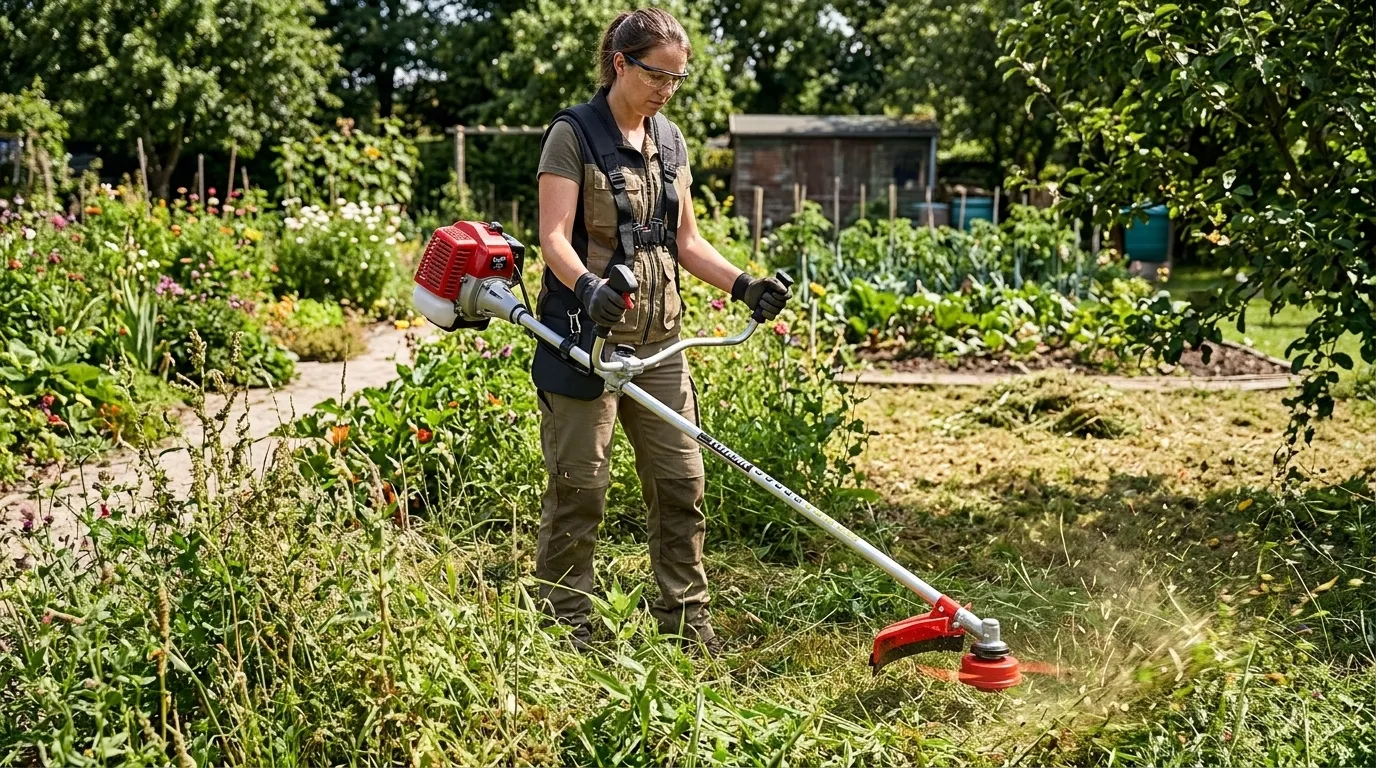 Roçadeira Toyama com motor potente para jardinagem e manutenção